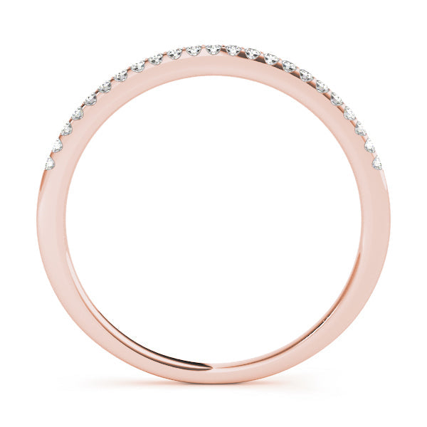Prong Set Diamond Half Eternity Ring in Gold & Platinum