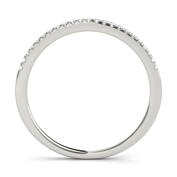 Prong Set Diamond Half Eternity Ring in Gold & Platinum