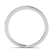Prong Set Diamond Half Eternity Ring in Gold & Platinum