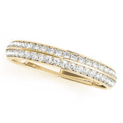 Pave Half Eternity Ring in 10K/14K gold and platinum with certified lab-grown or natural diamonds