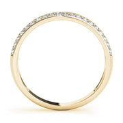 Pave Half Eternity Ring in Gold & Platinum