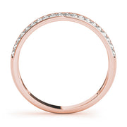 Pave Half Eternity Ring in Gold & Platinum