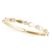 Bezel Set Half Eternity Ring in 10K/14K gold and platinum with certified lab-grown or natural diamonds