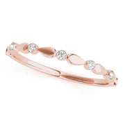 Bezel Set Half Eternity Ring in Gold & Platinum