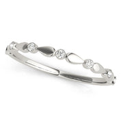 Bezel Set Half Eternity Ring in Gold & Platinum