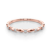 Bezel Set Half Eternity Ring in Gold & Platinum