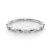 Bezel Set Half Eternity Ring in Gold & Platinum