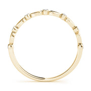 Bezel Set Half Eternity Ring in Gold & Platinum