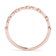 Bezel Set Half Eternity Ring in Gold & Platinum