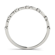 Bezel Set Half Eternity Ring in Gold & Platinum