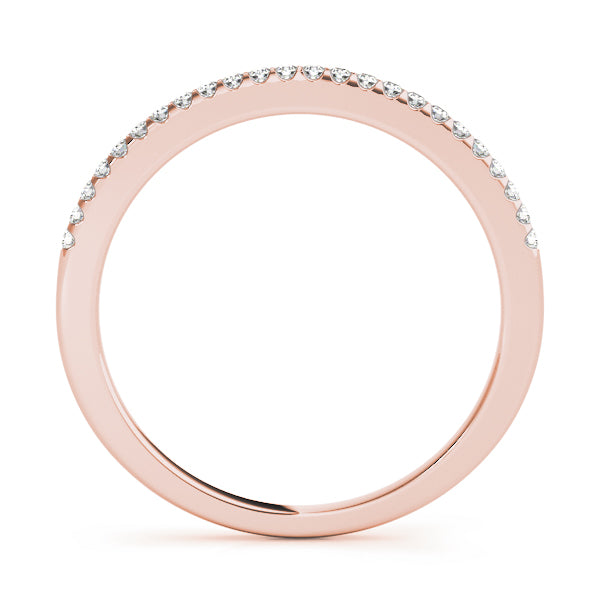 Prong Set Half Eternity Ring in Gold & Platinum