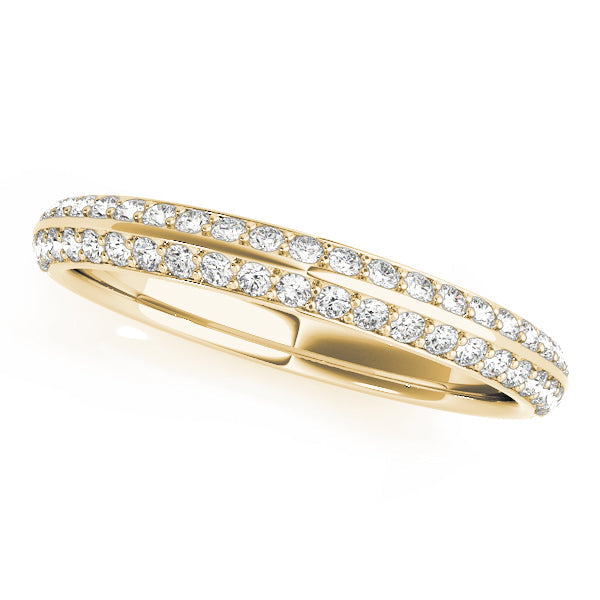 Prong Set Half Eternity Ring in 10K/14K gold and platinum with certified lab-grown or natural diamonds