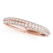 Prong Set Half Eternity Ring in Gold & Platinum