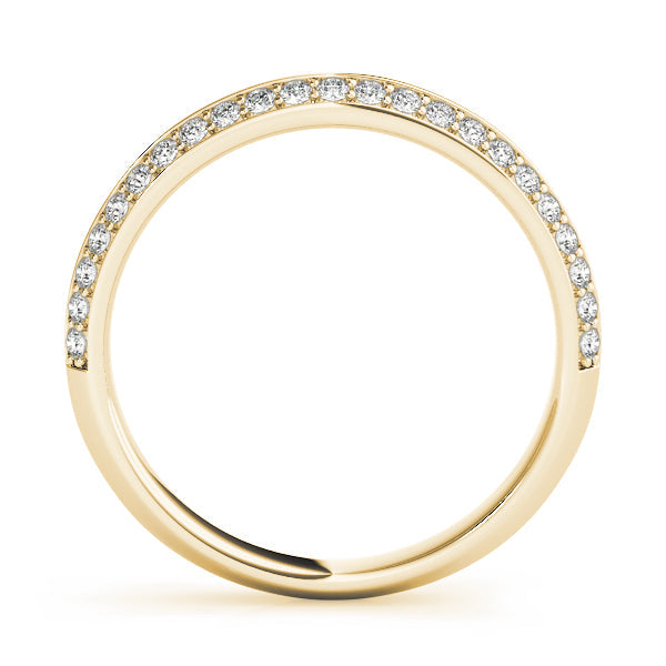 Prong Set Half Eternity Ring in Gold & Platinum