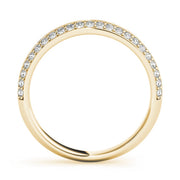 Prong Set Half Eternity Ring in Gold & Platinum