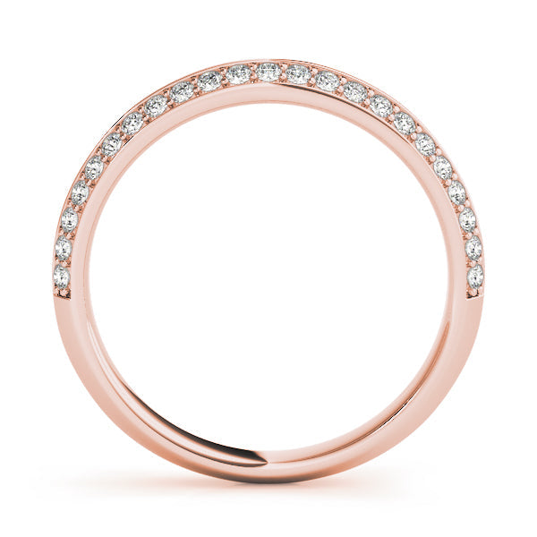 Prong Set Half Eternity Ring in Gold & Platinum