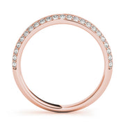 Prong Set Half Eternity Ring in Gold & Platinum