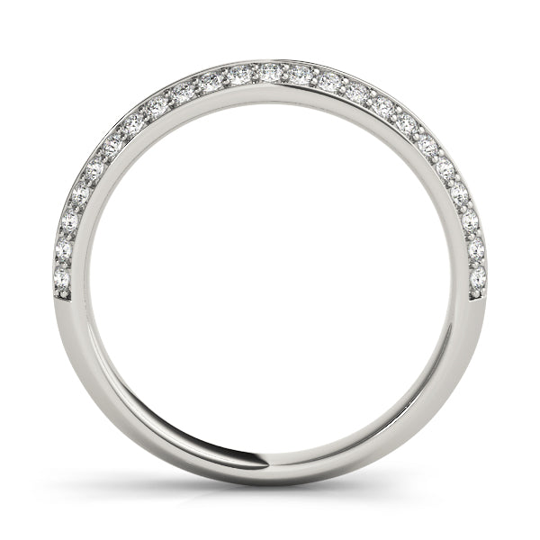 Prong Set Half Eternity Ring in Gold & Platinum