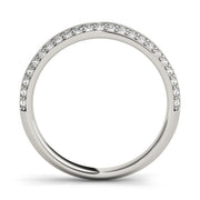Prong Set Half Eternity Ring in Gold & Platinum