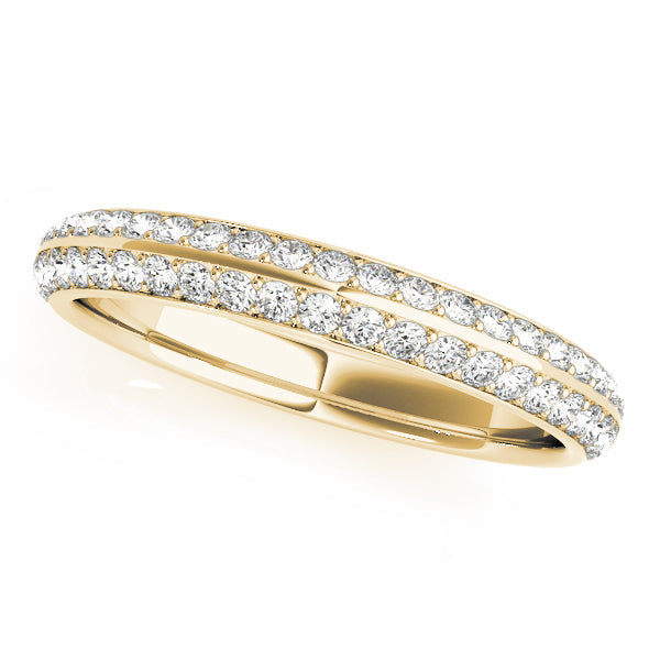 Prong Set Half Eternity Ring in 10K/14K gold and platinum with certified lab-grown or natural diamonds