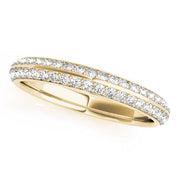 Prong Set Half Eternity Ring in 10K/14K gold and platinum with certified lab-grown or natural diamonds