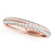 Prong Set Half Eternity Ring in Gold & Platinum