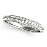 Prong Set Half Eternity Ring in Gold & Platinum
