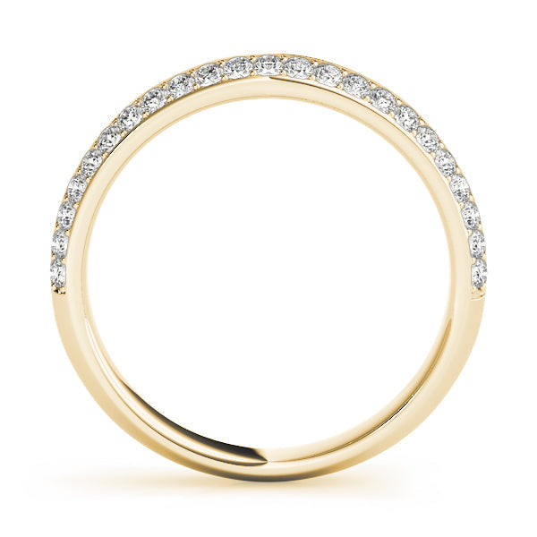 Prong Set Half Eternity Ring in Gold & Platinum
