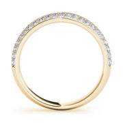 Prong Set Half Eternity Ring in Gold & Platinum