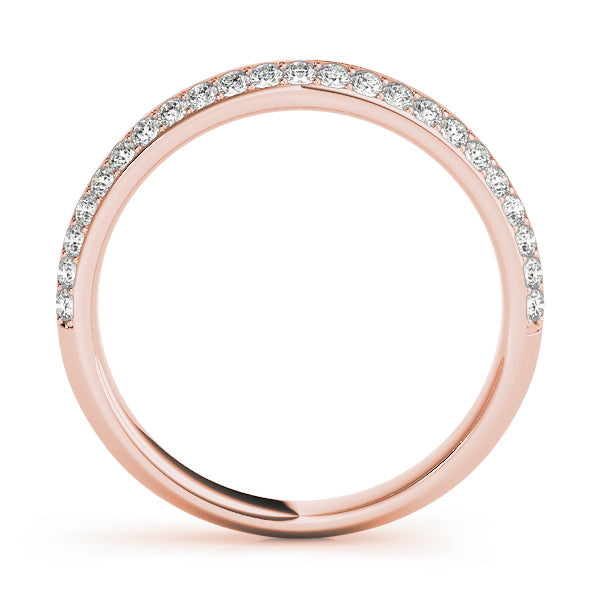 Prong Set Half Eternity Ring in Gold & Platinum