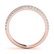 Prong Set Half Eternity Ring in Gold & Platinum