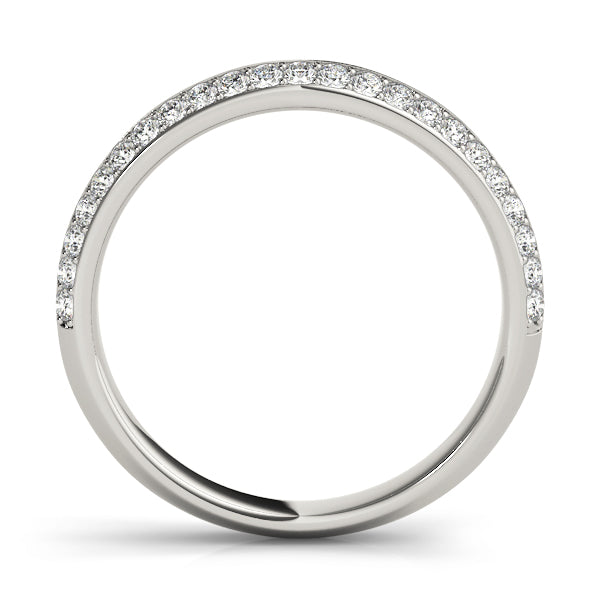 Prong Set Half Eternity Ring in Gold & Platinum