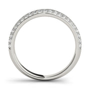 Prong Set Half Eternity Ring in Gold & Platinum