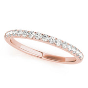 Split Prong Half Eternity Ring in Gold & Platinum