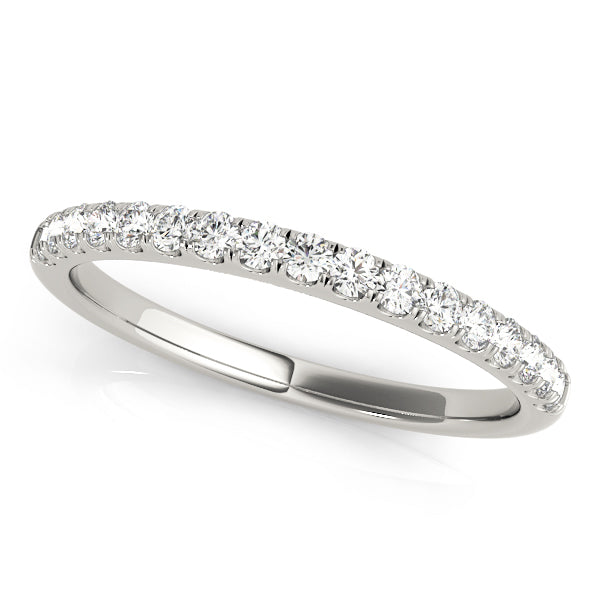 Split Prong Half Eternity Ring in Gold & Platinum