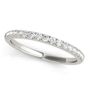 Split Prong Half Eternity Ring in Gold & Platinum