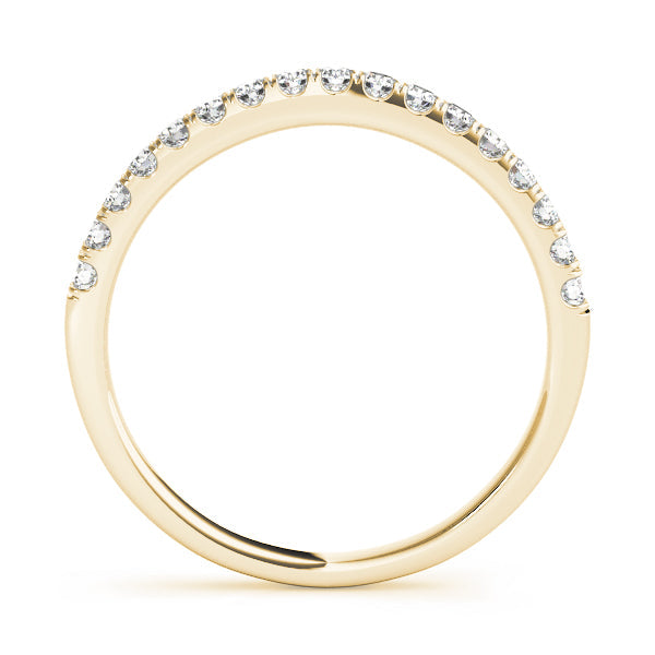 Split Prong Half Eternity Ring in Gold & Platinum