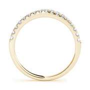 Split Prong Half Eternity Ring in Gold & Platinum