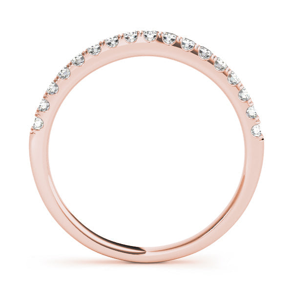 Split Prong Half Eternity Ring in Gold & Platinum