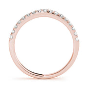 Split Prong Half Eternity Ring in Gold & Platinum
