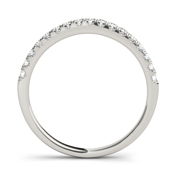 Split Prong Half Eternity Ring in Gold & Platinum