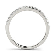 Split Prong Half Eternity Ring in Gold & Platinum