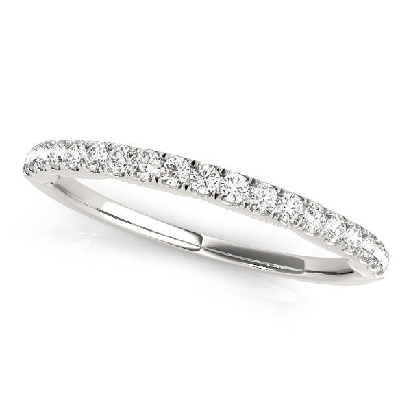 Prong Set Half Eternity Ring in 10K/14K gold and platinum with certified lab-grown or natural diamonds