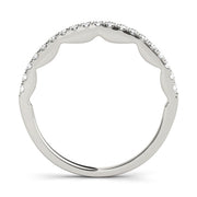 Prong Set Half Eternity Ring in Gold & Platinum