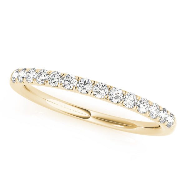 Straight Split Prong Half Eternity Ring in 10K/14K gold and platinum with certified lab-grown or natural diamonds