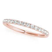 Straight Split Prong Half Eternity Ring in Gold & Platinum