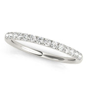 Straight Split Prong Half Eternity Ring in Gold & Platinum
