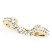 Prong Set Curved Half Eternity Ring in 10K/14K gold and platinum with certified lab-grown or natural diamonds