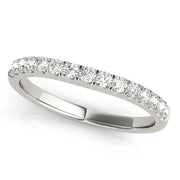 Split-Prong Half Eternity Ring in Gold & Platinum