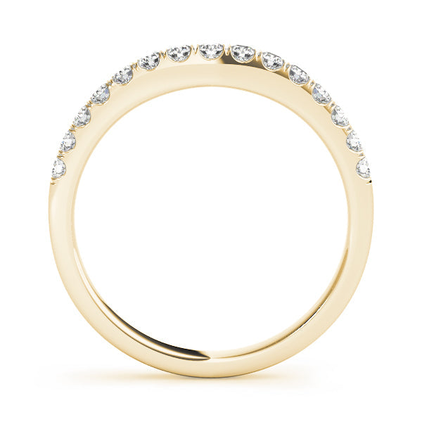 Split-Prong Half Eternity Ring in Gold & Platinum